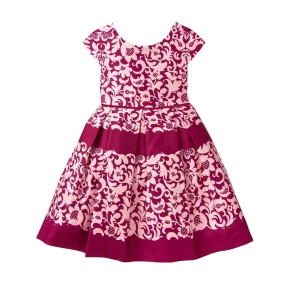 Janie and Jack Baby Girls Lace Print Dress